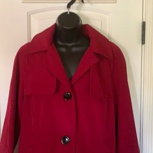 Calvin Klein cranberry Red trenchcoat